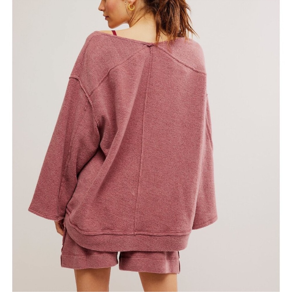 NWT FREE PEOPLE (2PC) Day Off Pullover/Fleece Jogger Set Wild Ginger SZ: M - Picture 6 of 13